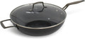 Blu. Cookware 12.6' Wok with Lid, Durable Non-Stick Stir Fry Pan, Non-Toxic, PFA/PFOA-Free, Suitable for All Cooktops, Includes Bamboo Brush
