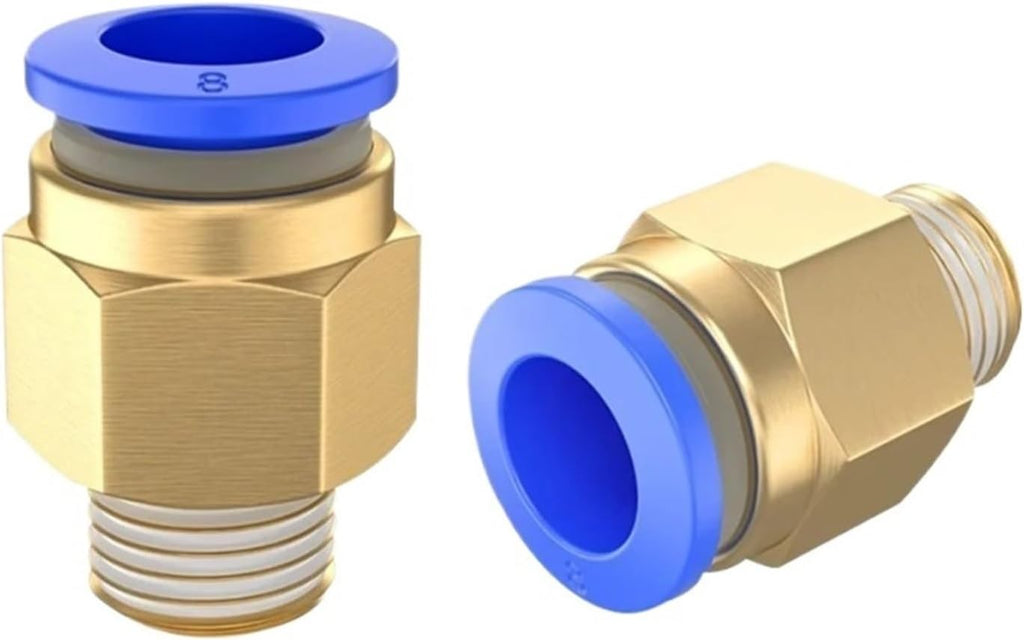 50Pcs PC Air Pneumatic Fitting 4mm 6mm 8mm 10mm 12mm Thread 1/4 1/2 1/8 3/8 Hose Fitting Tube Push Pressure 4-M5 6-M5(PC10-04)