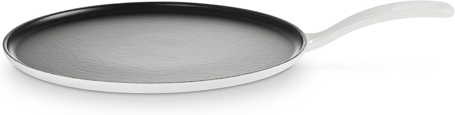 Le Creuset Enameled Cast Iron Traditional Round Crepe Pan, 10.25', White