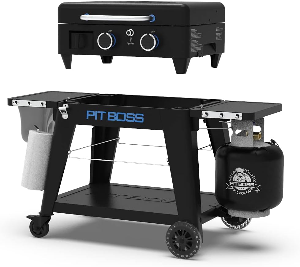 PIT BOSS Ultimate PB2BGD2 Gas Griddle, 2 Burner, Black