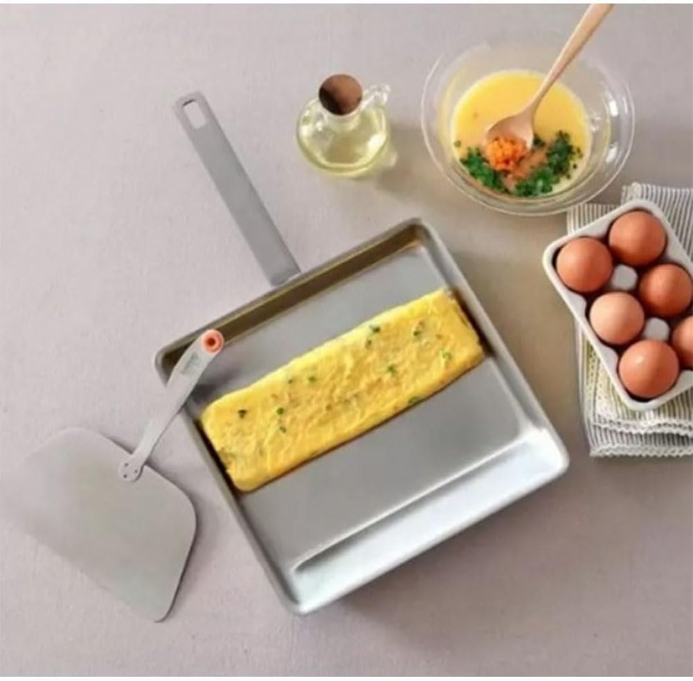 Induction 3-ply stainless Square Multipurpose Pan 25.5cm(10inch) with Flat Turner