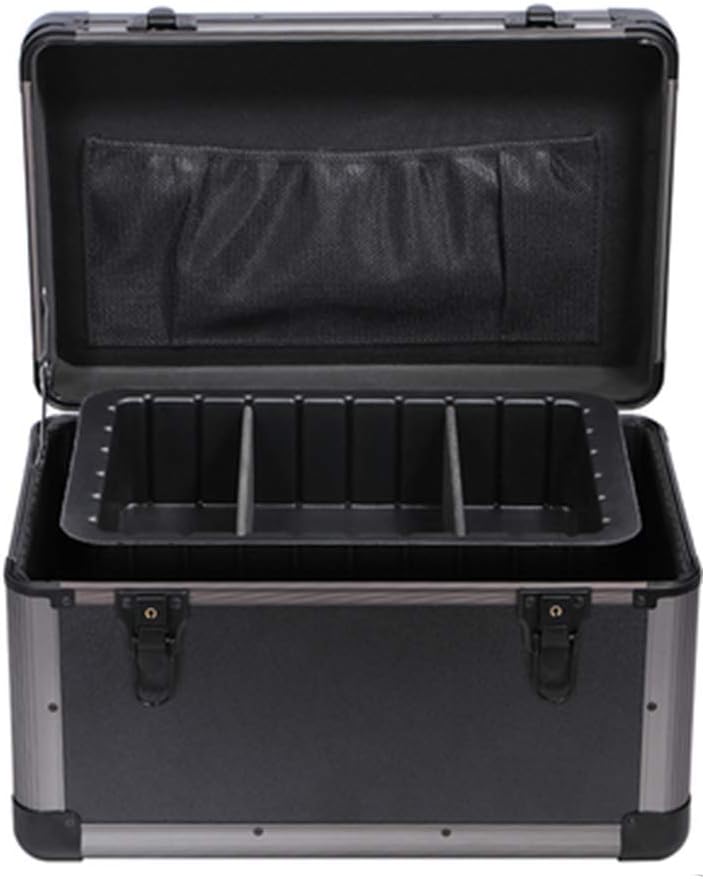 Portable First Aid Box Lockable 2 Layer Case Medicine Storage Aluminum kit Bag Large Adjustable Shoulder Strap