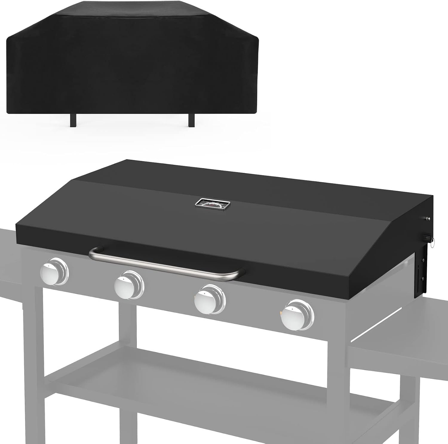 2026 Upgraded Lid for Blackstone Griddle Lid 36 Inch, Hard Griddle Cover for Blackstone Lid with Thermometer & Reinforced Hinge for 4 Burner Flat Top 36' Griddle Models 1554 1836 2266 2177 and More
