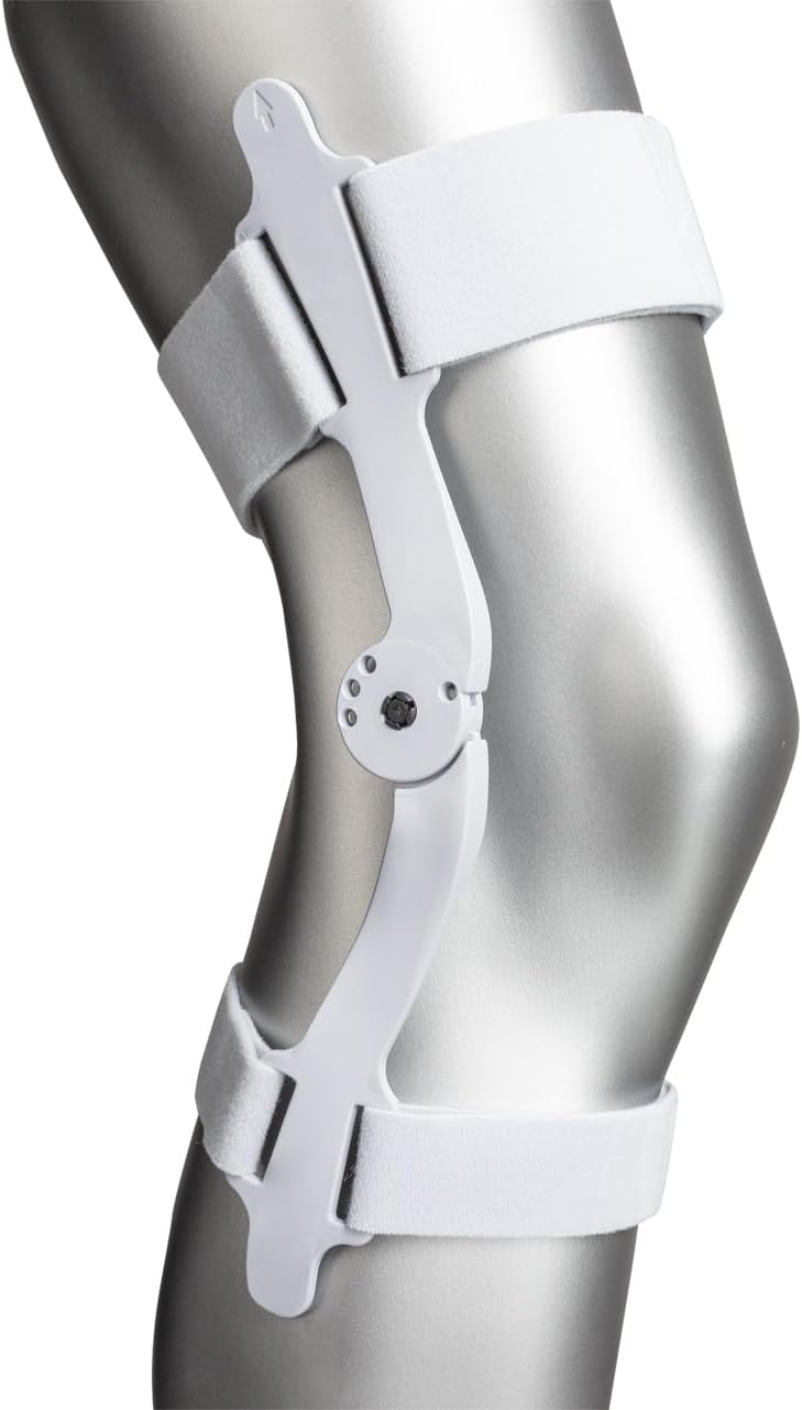 Bauerfeind - GenuTrain S - Hinged Knee Brace Support - Advanced Stability of the knee joint - Right Knee - Size 4 - Color Titanium