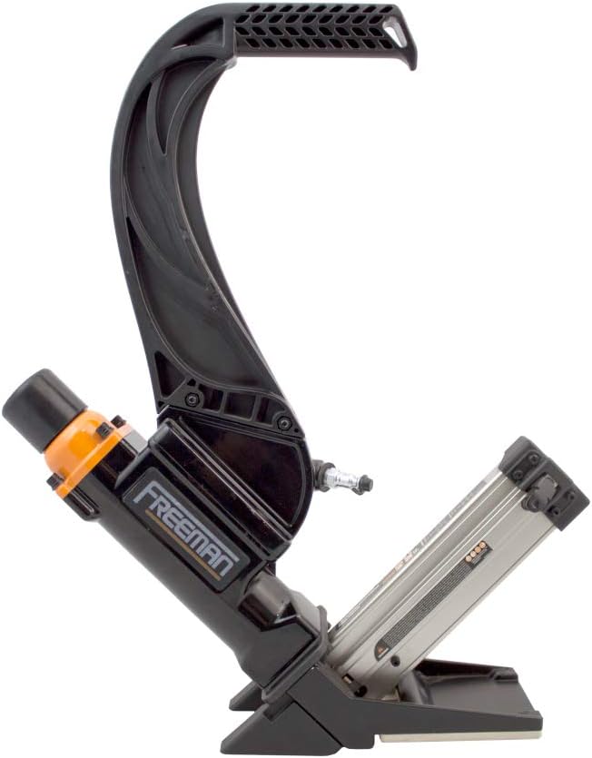 Freeman P50LSLW Lightweight Pneumatic 2-in-1 15.5-Gauge and 16-Gauge 2' Flooring Nailer/Stapler with Flooring Mallet and Interchangeable Base Plates