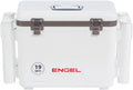 Engel UC19 19qt Leak-Proof, Air Tight, Fishing Drybox Cooler with Built-in Fishing Rod Holders, Also Makes The Perfect Small Hard Shell Lunchbox for Men and Women