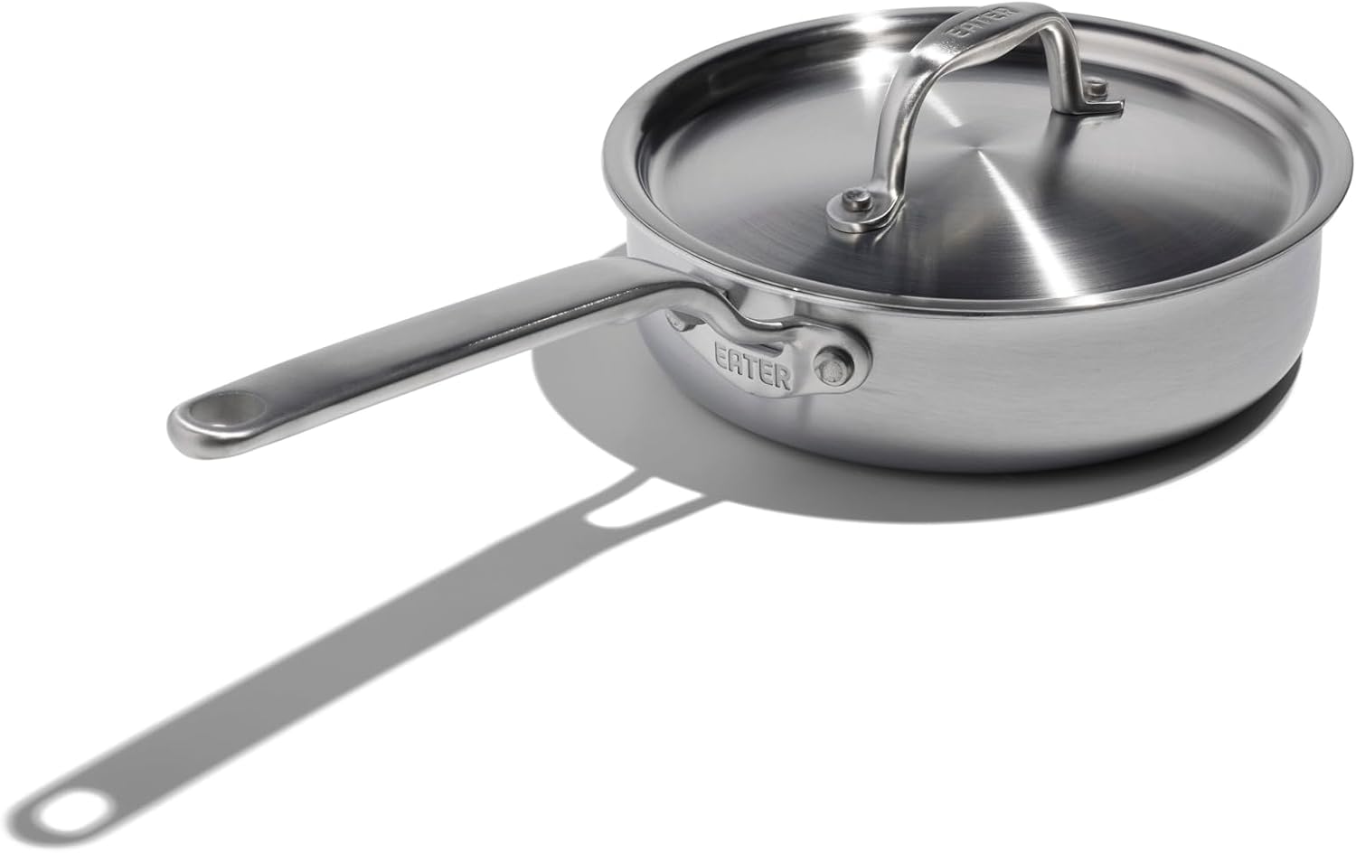 Heritage Steel x Eater 1.5 Quart Mini Sauté Pan with Lid | Made in USA | 5-Ply Fully Clad Stainless Steel Pan | Stay Cool Handle Design | Induction Capable & Non-Toxic Cookware