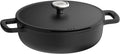 Berghoff Phantom Nonstick Ceramic 11in Sauté Pan 5qt. With Strainer Lid Recycled Cast Aluminum CeraGreen Non-toxic Coating Full Disk for Glass Top Stoves Oven-to-table Cookware