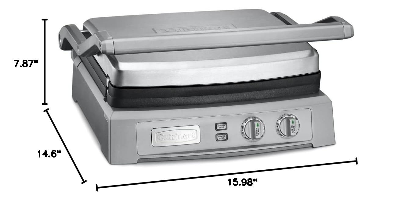 Cuisinart Deluxe Electric Griddler, Stainless Steel, GR-150NAS