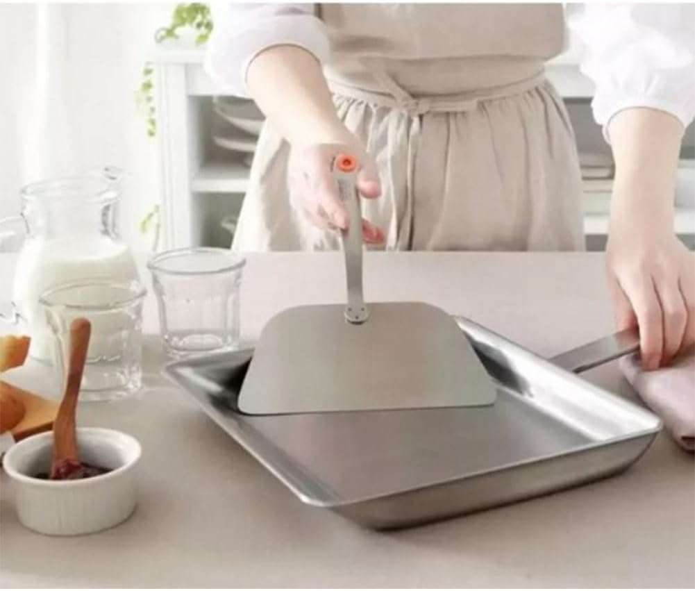 Induction 3-ply stainless Square Multipurpose Pan 25.5cm(10inch) with Flat Turner