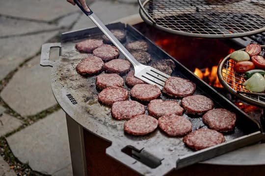 Breeo X42 Flat Top Griddle - Carbon Steel Grill Pan for Live-Fire Cooking - Pre-oiled Flat Top Hibachi Grill to Smash, Sizzle, & Sear - Grills Outdoor Cooking & Camping Accessories - Made in the USA
