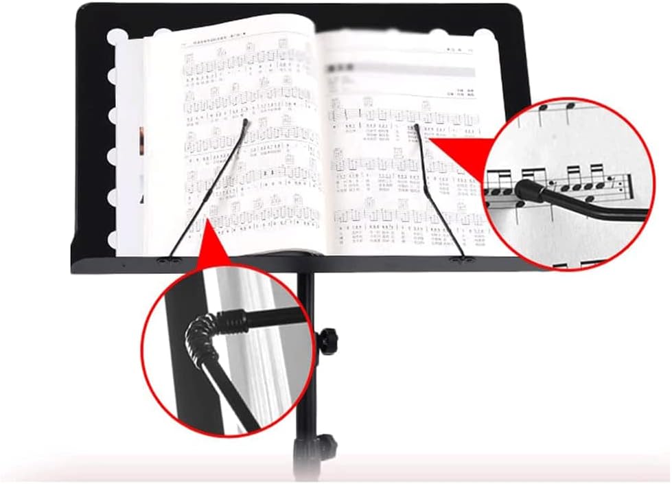 Music Stands With Microphone Stand Music Holder Professional Portable Sheet Music Stands For Concert Classroom Book Stands,A (C )