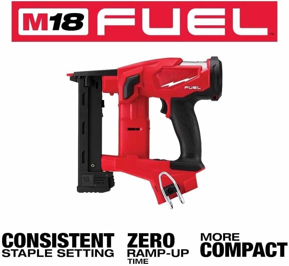 New 2749-20 Compact Power Brad Nailers for Milwaukee M18 Fuel 18V 18-Gauge 1/4' Brushless Narrow Crown Stapler - Bare Tool