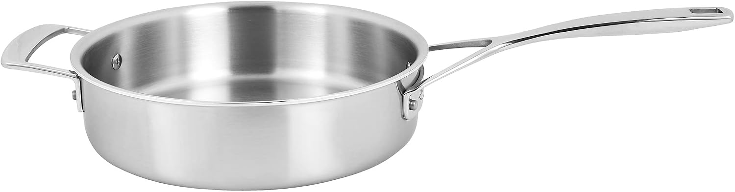 Demeyere Essential 5-ply 3-qt Stainless Steel Saute Pan with Lid