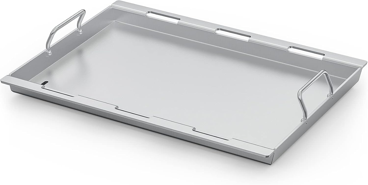 Stanbroil Full Size Griddle Insert for Weber Spirit 300, Spirit 400 Series Gas Grill, Flat Top Grill Griddle Insert for Weber Spirit 310 315 320 330 335 425 435, Stainless Steel