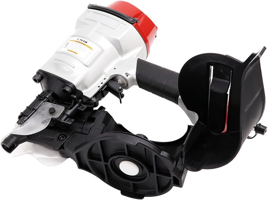 Nail Gun 1-3/4' to 2-3/4' Pneumatic Roofing Nailer,15° Coil Nailer with Safety Goggles