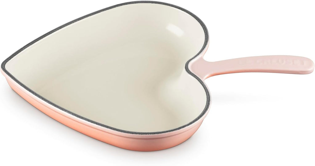 Le Creuset Enameled Cast Iron Traditional Heart Skillet, 10.25', Peche