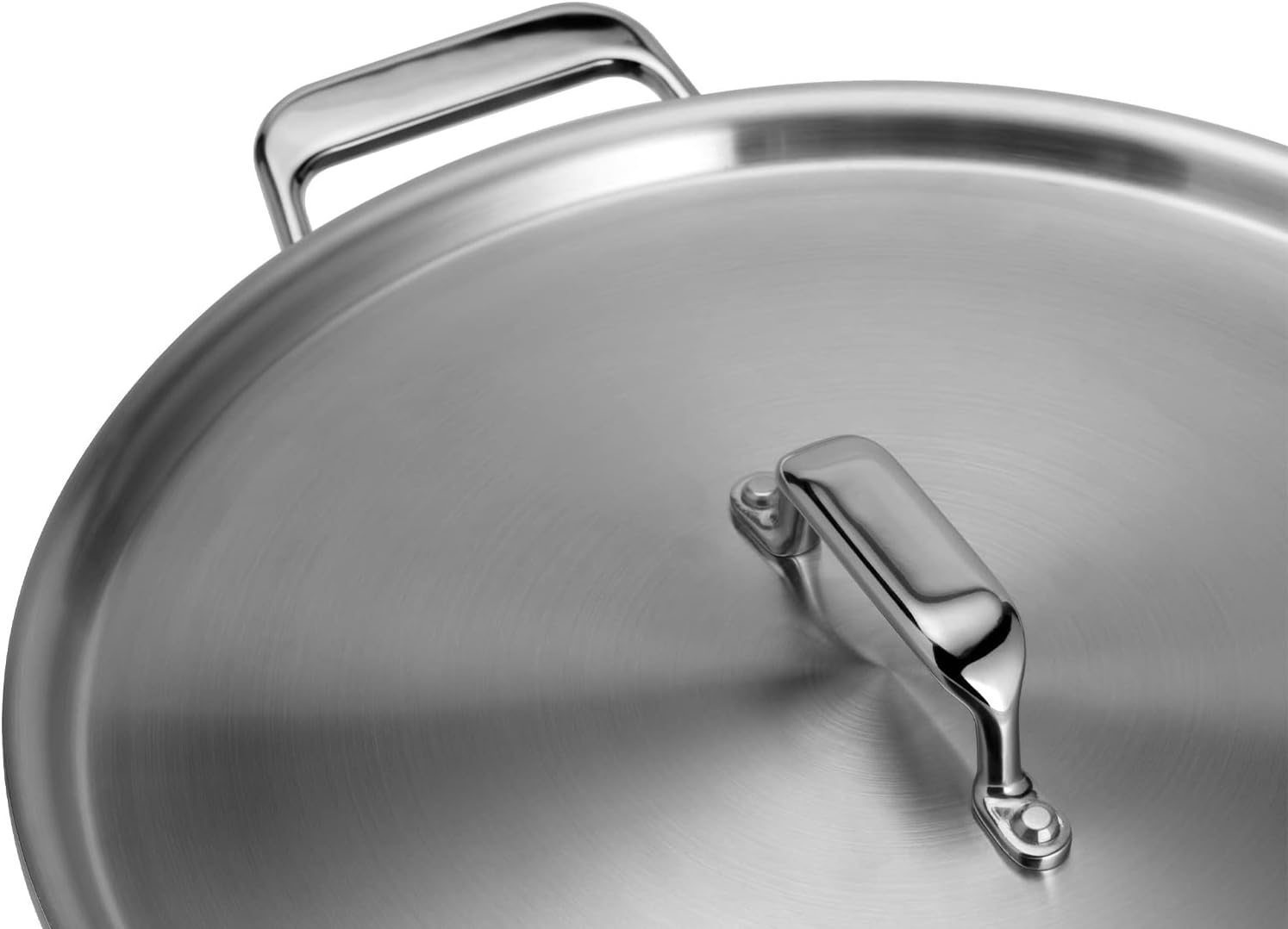 Misen 5-Ply Stainless Steel Sauté Pan with Lid - Versatile, Durable, Dishwasher and Oven Safe - Even Heating, Ergonoic Stay-Cool Handle - For Searing, Braising, and More - 3 QT