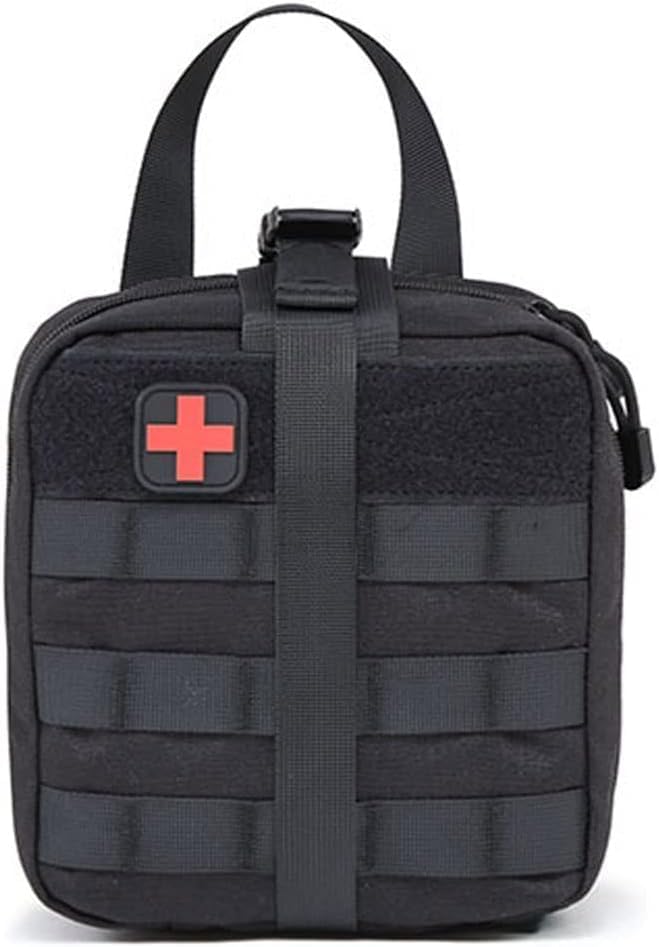Medical Rescue Emergency Survival Kit, Small Portable First Aid Kit Bag,1000D Polyester Field Emergency Package(A)