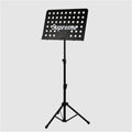 Music Stand Sheet Music Stand Portable Music Stand with Carrying Bag and Microphone Metal Adjustable Height Holder for Laptop Projector Book Stand (Color : Red) (Black)