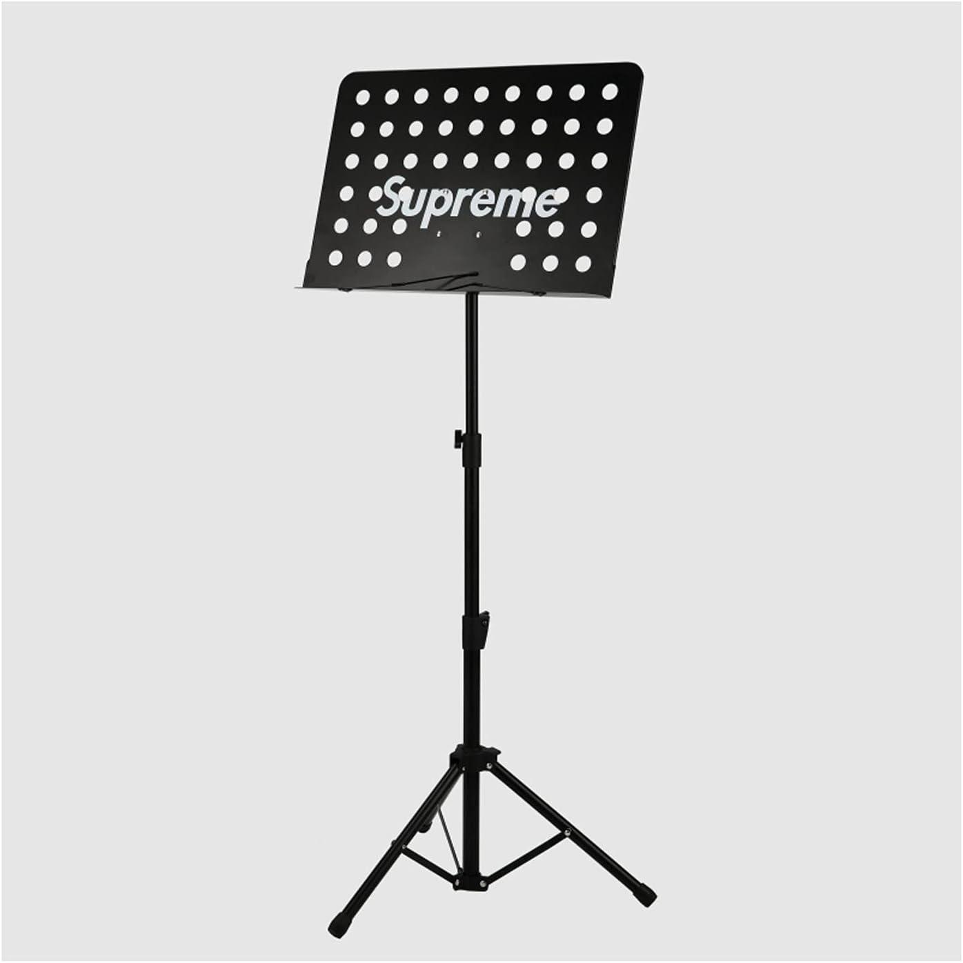 Music Stand Sheet Music Stand Portable Music Stand with Carrying Bag and Microphone Metal Adjustable Height Holder for Laptop Projector Book Stand (Color : Red) (Black)