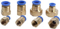 PCF Pneumatic Fittings Quick Air Connector 4mm 6mm 8mm 10mm 12mm Push In Hose Tube Thread 1/8 1/4 3/8 1/2 BSPT Air Couplings(PCF8-02)