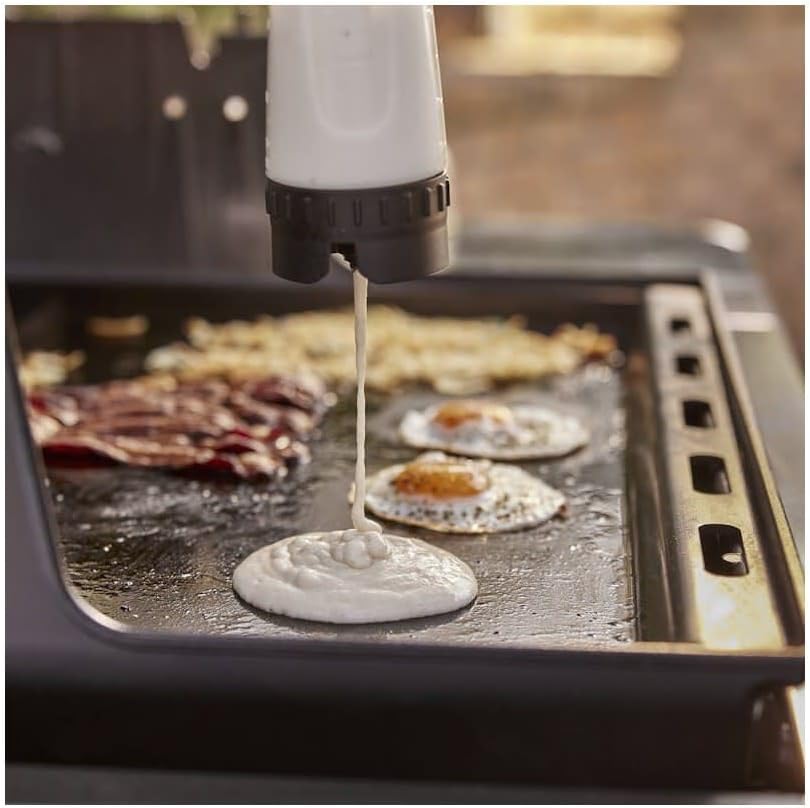 Weber Rust‑Resistant Outdoor Griddle Insert, Full‑Size – Pre-Seasoned Carbon Steel Griddle for Summit and Genesis 300 Series (3 Burners), Gas Grill Accessory
