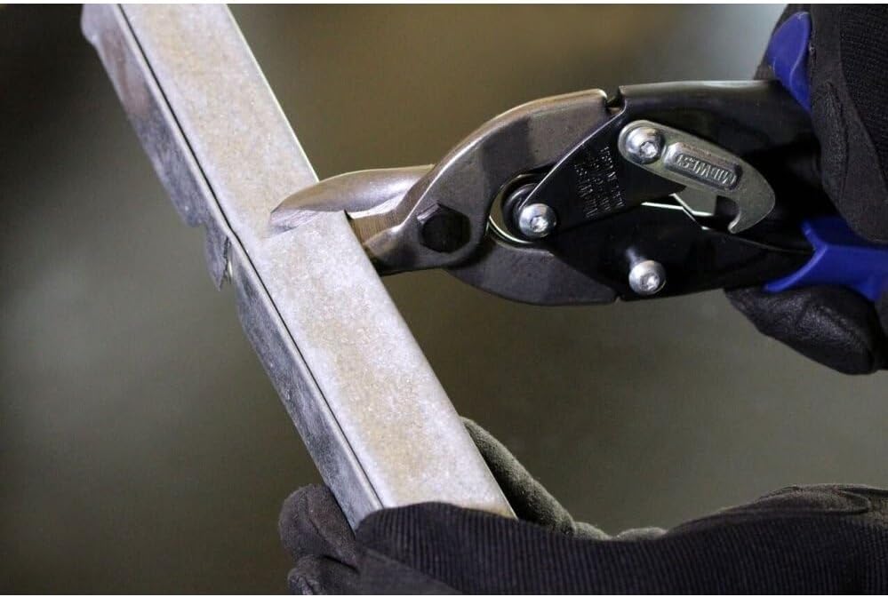 6 Pack Midwest Tool & Cutlery MWT-6716B 9' Bulldog Aviation Snips with Straight Cut and Serrated Blades