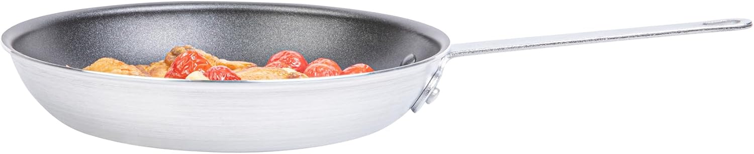 Restaurantware-Met Lux 10 Inch Fry Pans, Set Of 6 No-Stick Frying Pans - Induction-Ready, Triple-Riveted, Black Aluminum Cooking Skillets, Durable, For Searing, Sautéing, And Browning Food