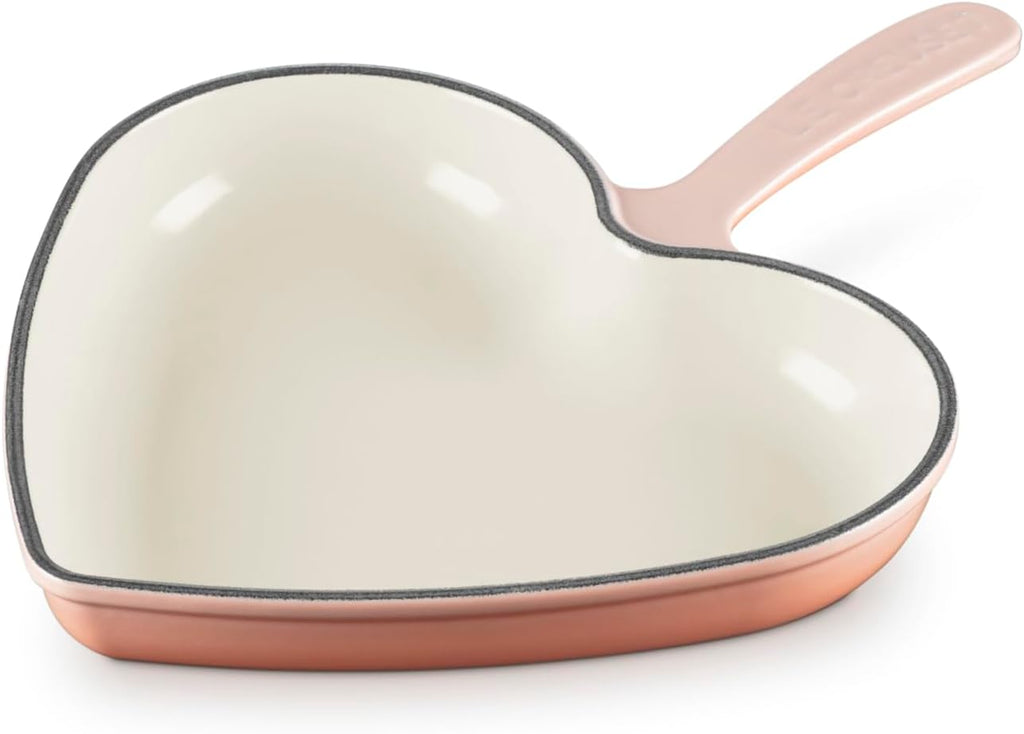 Le Creuset Enameled Cast Iron Traditional Heart Skillet, 10.25', Peche