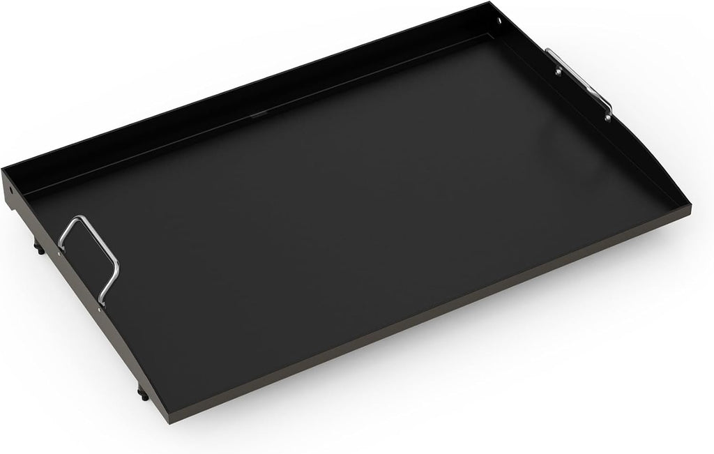Stanbroil 28 Inch Flat Top Griddle Replacement Top for Blackstone 28' 2-Burner Gas Grill Cooking Station, Ceramic Coated Steel Griddle Top Replacement with Rear Grease System, Black