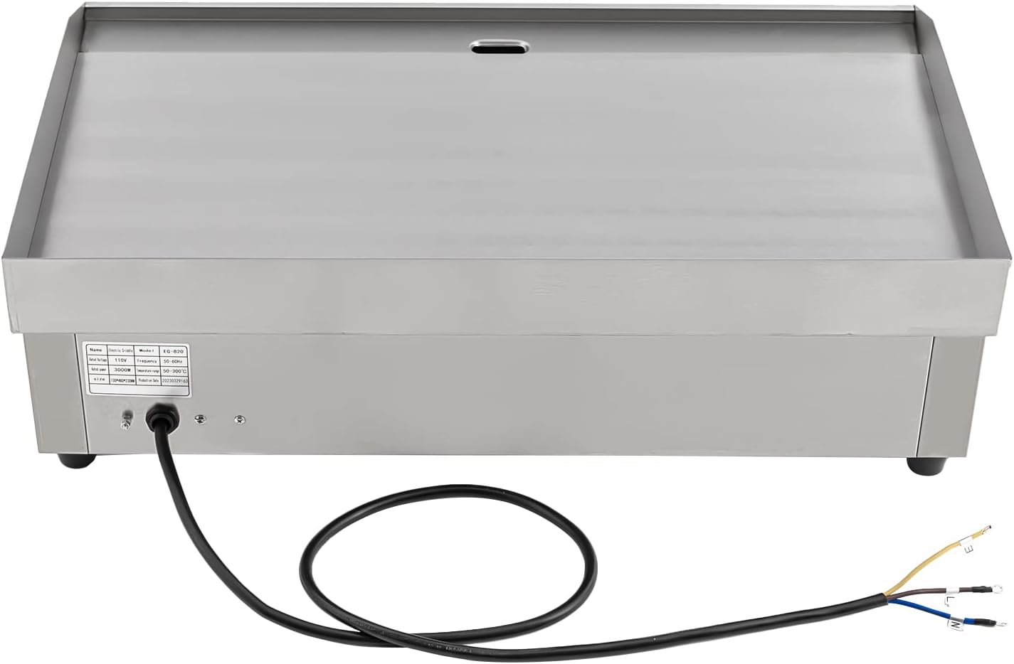 Commercial Electric Griddle, 30' 3000W Electric Countertop Flat Top Griddle Grill, Non-Stick Stainless Steel Teppanyaki Grill, Adjustable Temperature Control 122-572℉ (No Plug)
