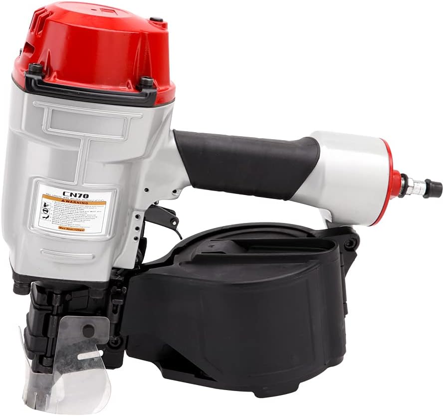 Nail Gun 1-3/4' to 2-3/4' Pneumatic Roofing Nailer,15° Coil Nailer with Safety Goggles