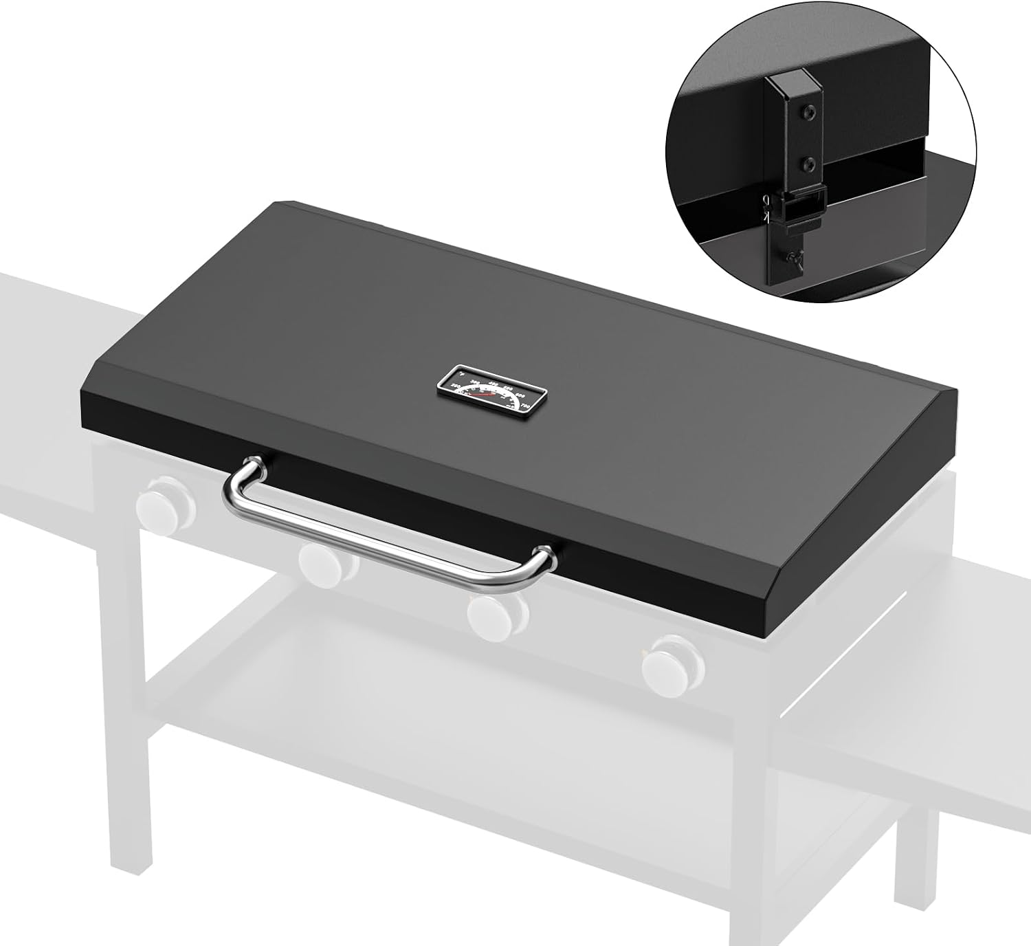 Upgrade Hinged Lid for Blackstone 36' Griddle Hard Cover Hood with Thermometer for Blackstone Grill 1825 1565 1554 1560 1818 1836 2149 1841 1863 1866 1899 1923 2122 2151 2177 Griddle Grill Lid