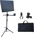 Foldable Music Stand for Sheet Music, Music Stand with Phone Holder Microphone Holder, Music Stand, Comes with A Bag for Easy Storage and Transport, Easy to Install,