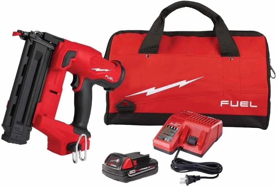2746-21CT Power Brad Nailer for Milwaukee 18V M18 FUEL 18-Gauge Brushless Cordless Brad Nailer Kit