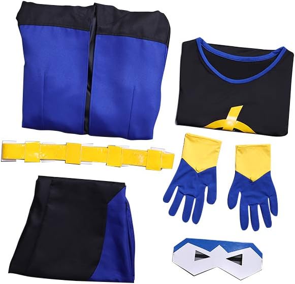 CosplayDiy Men's Suit for Static Shock Cosplay Static Costume Full Set Adult Canival Party Fancy Dress Outfit