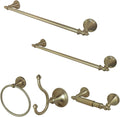 Kingston Brass BAHK1612478SN Naples Bathroom Hardware Set, Brushed Nickel 27.56 x 6.13 x 2.25