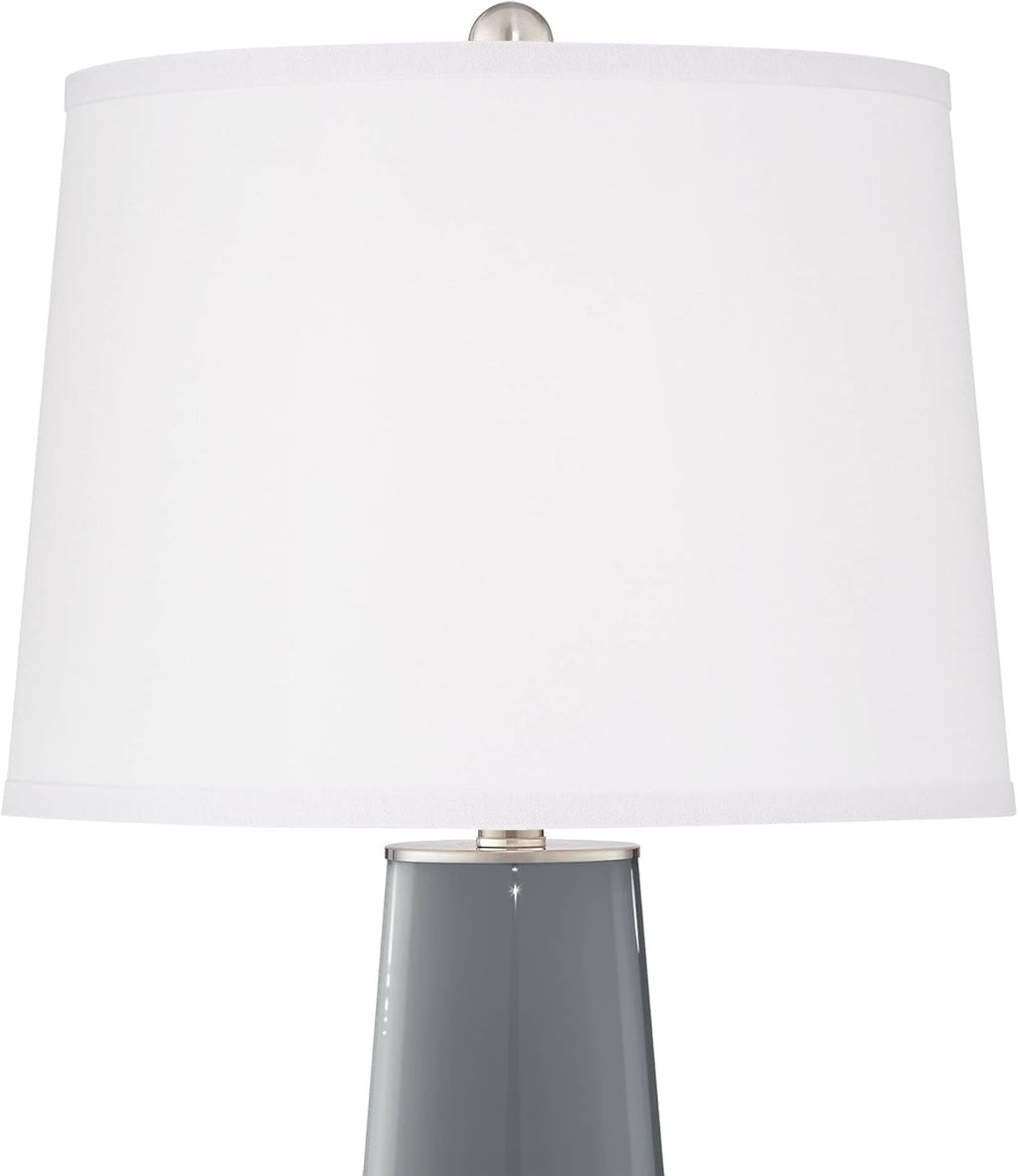 Color + Plus Leo 29 1/2' Modern Glass Software Gray Table Lamps Set of 2