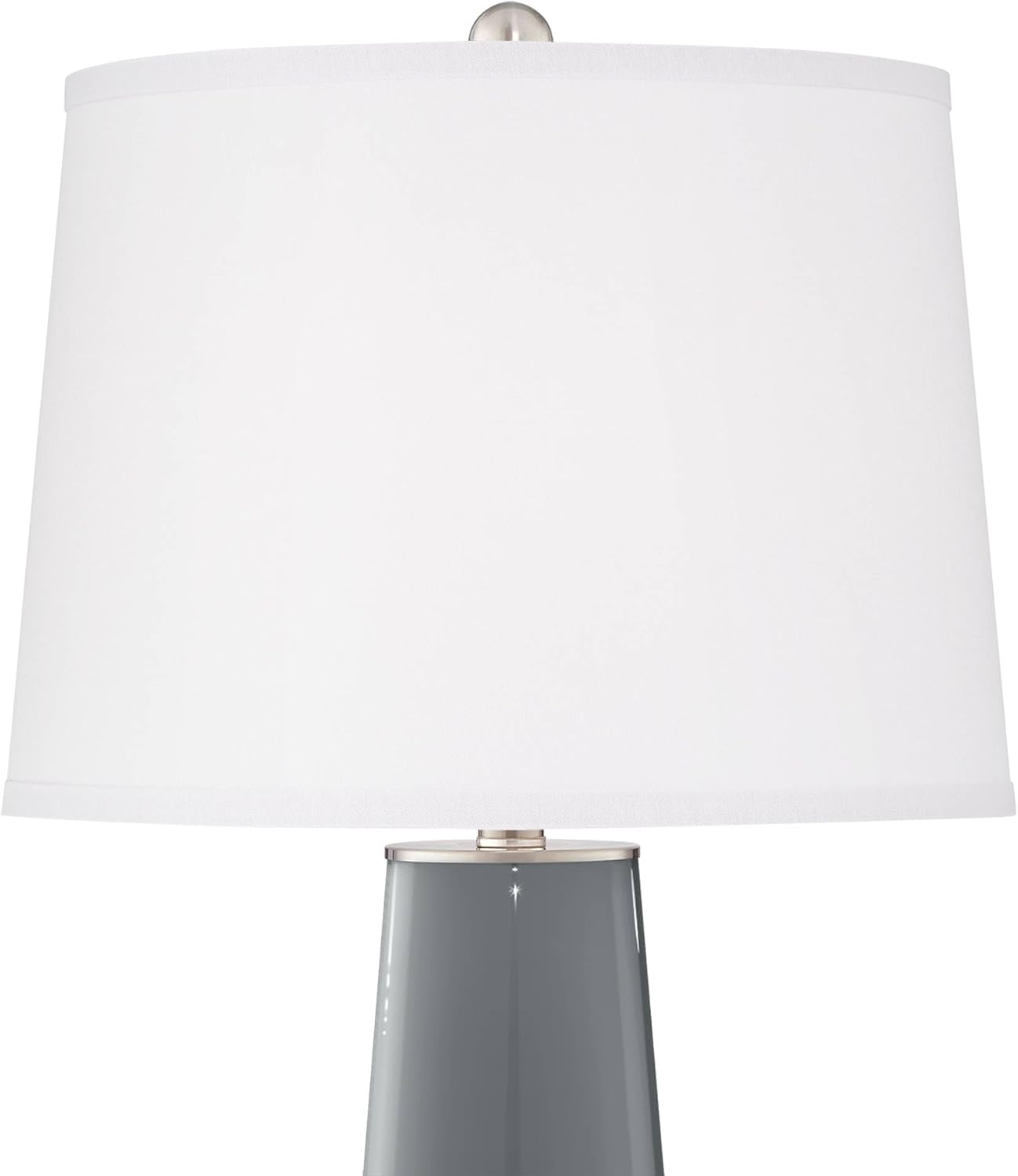 Color + Plus Leo 29 1/2' Modern Glass Software Gray Table Lamps Set of 2