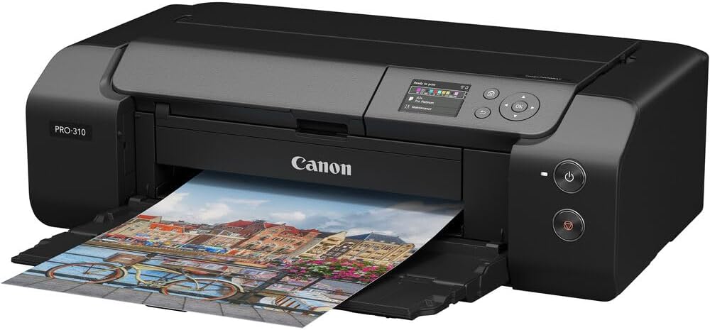 Canon imagePROGRAF PRO-310 Wireless Inkjet Printer | 13' Borderless Photo Printing | Lucia PRO II Pigment Ink | for Fine Art & Photography (6858C002) + Cleaning Kit + Printer Cable + Ethernet Cable