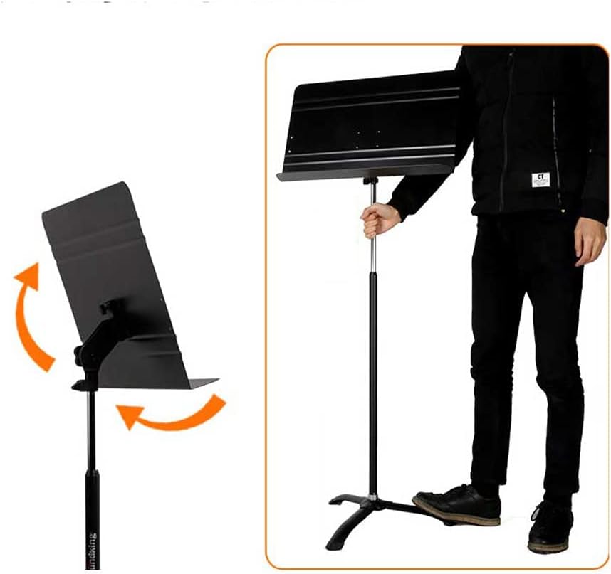 OSCCAR Music Stand Dual-Use Professional Portable Sheet Music Stand with Microphone Stand Phone Holder and Carry Bag Projector Stand Sheet Music Stand