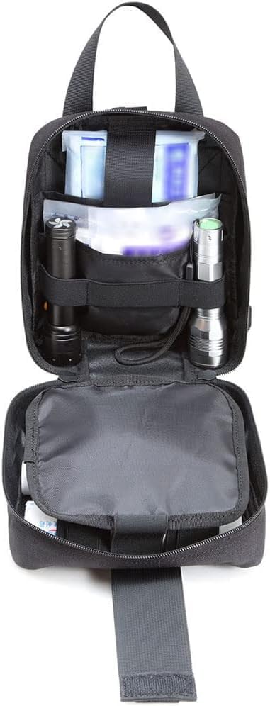 Medical Rescue Emergency Survival Kit, Small Portable First Aid Kit Bag,1000D Polyester Field Emergency Package(B)