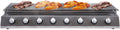 8 Burner Flat Top Gas Griddle,Outdoor Camp Picnic Barbecue LPG BBQ Grill,Tabletop or Freestanding Burners,Portable Grill Camping Griddle Station for BBQ, Camping,Only Liquefied Petroleum Gas