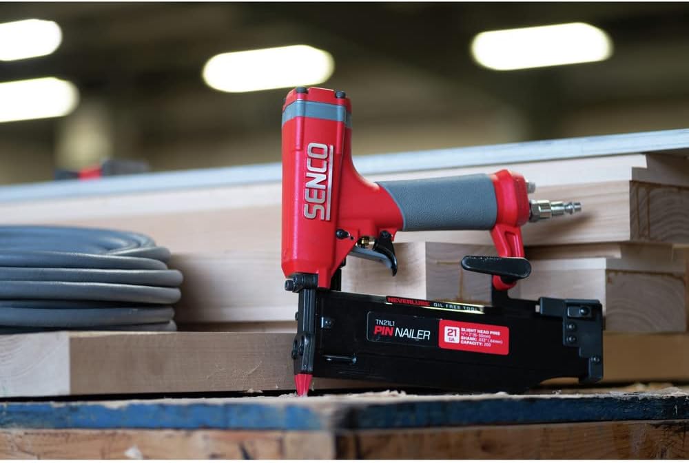 Senco TN21L1 21 GA Pneumatic Pin Nailer, 5/8 inch - 2 inch, for Cabinets, Trim and Crafting
