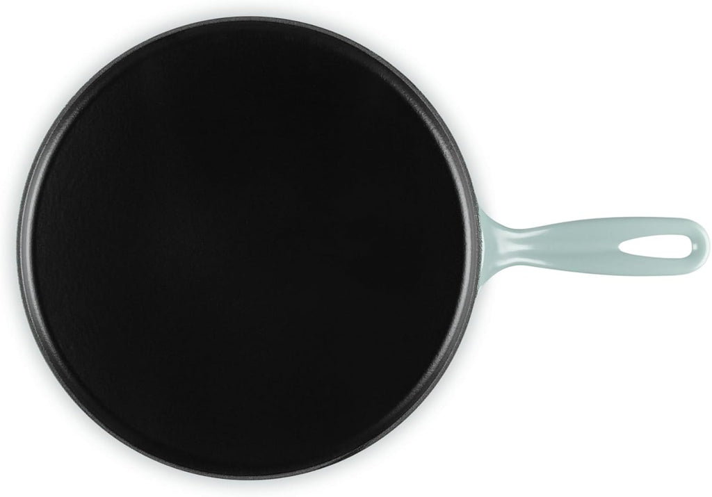 Le Creuset Enameled Cast Iron Traditional Round Crepe Pan, 10.25', Sea Salt