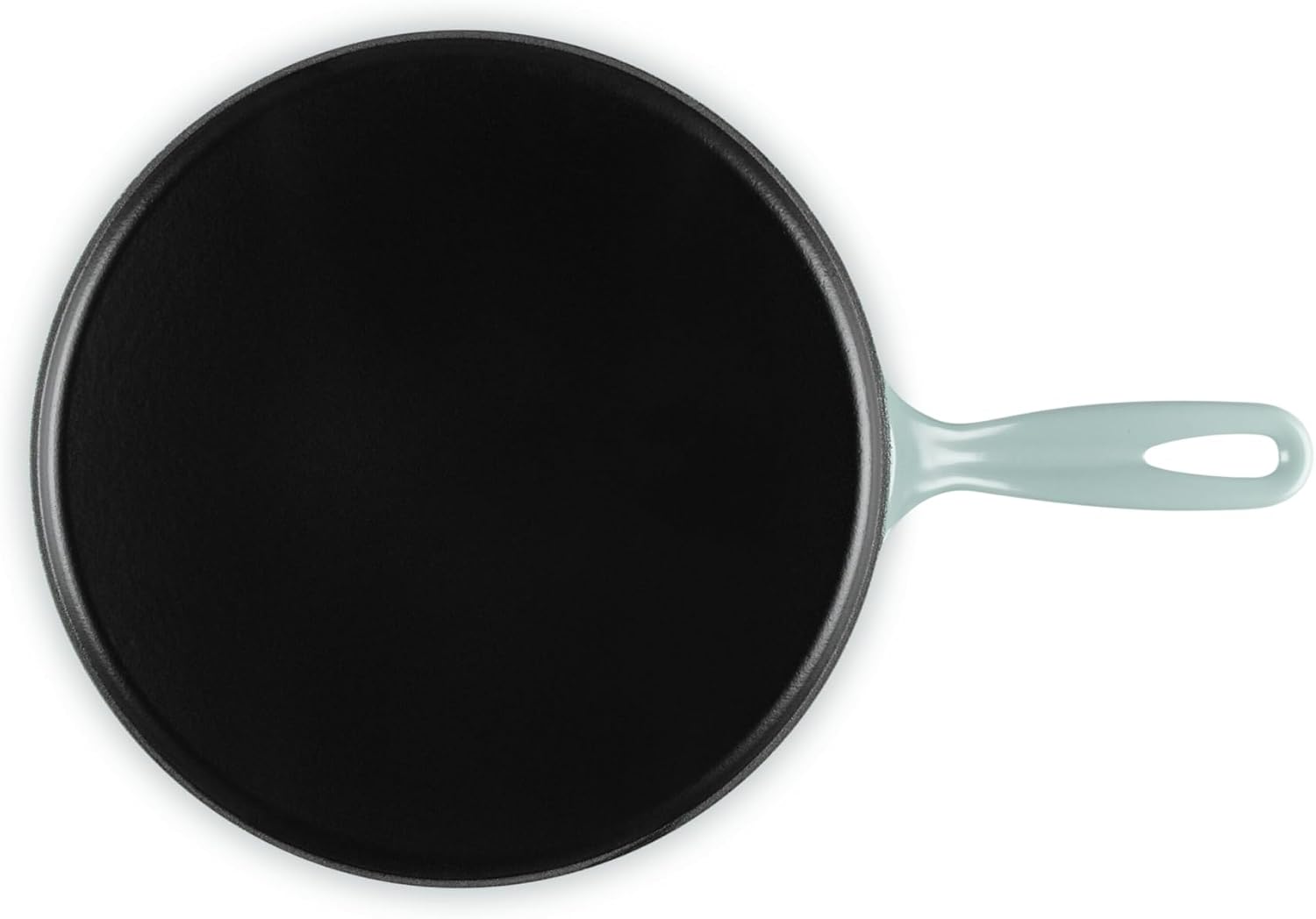 Le Creuset Enameled Cast Iron Traditional Round Crepe Pan, 10.25', Sea Salt