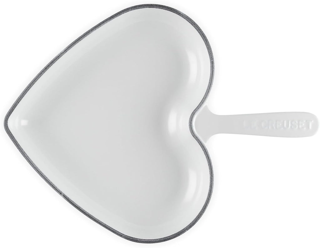 Le Creuset Enameled Cast Iron Traditional Heart Skillet, 10.25', White