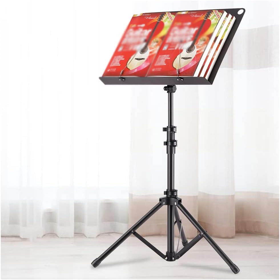 OSCCAR Music Stand Dual-Use Professional Portable Foldable Sheet Music Stand Book Stand with Microphone Stand Holder and Carry Bag Projector Stand Sheet Music Stand