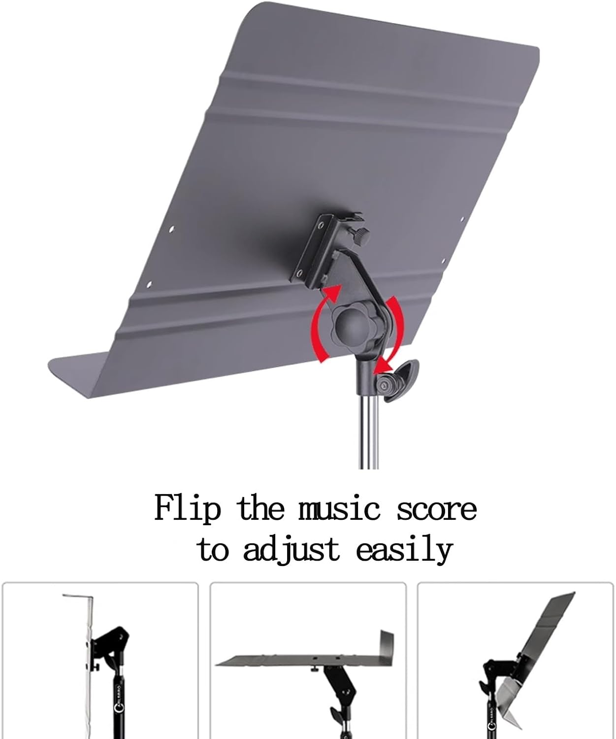 Sheet Music Stand, Portable Music Stand with Waterproof Carrying Case, Music Clips, Phone Holder and Microphone Boom